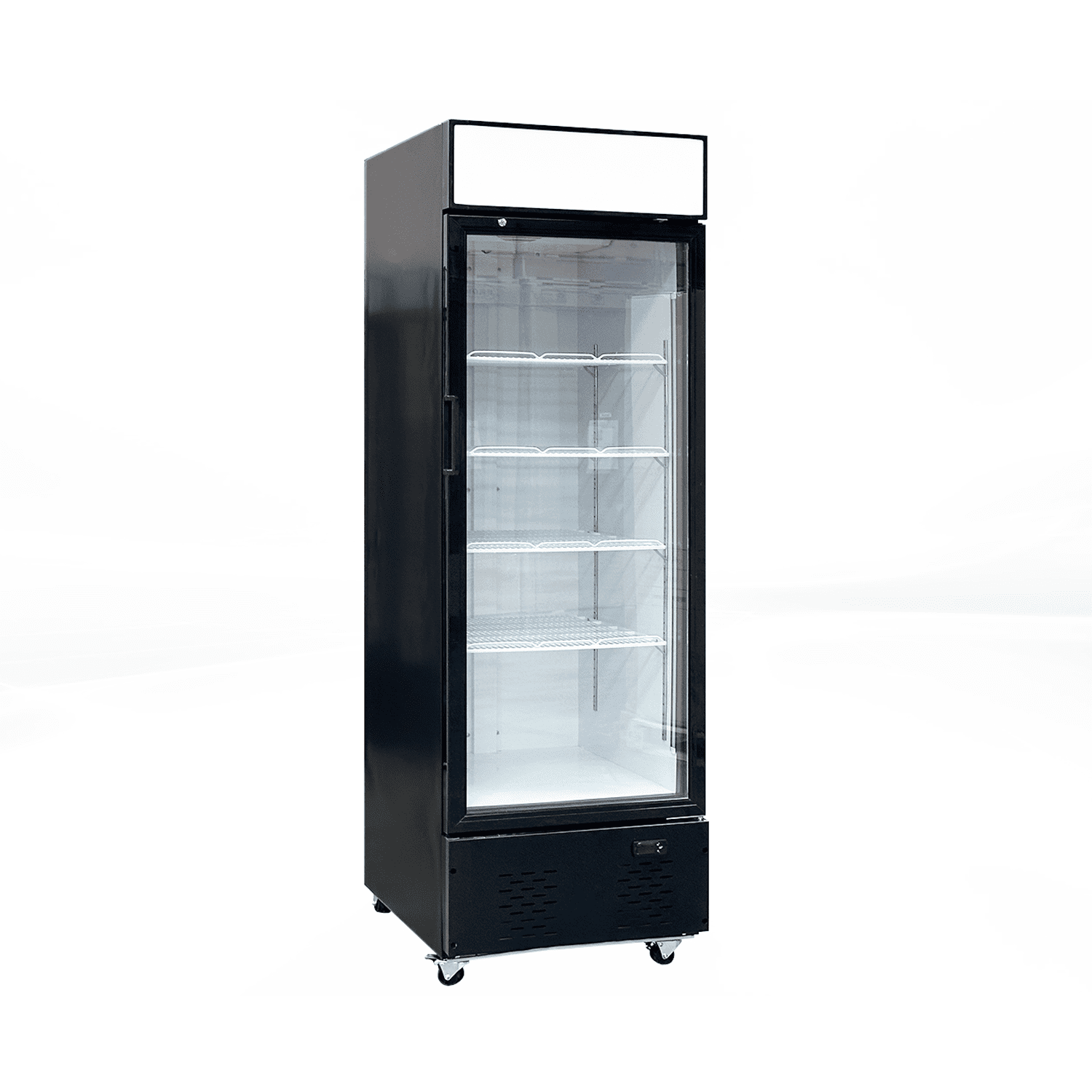 Commercial Beverage Refrigerator 24 inch 15.8 Cu.ft. with Glass Door Display Merchandiser Fridge,Stainless Steel, nsf certified