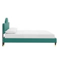 thumbnail image 4 of Modway Aurora Performance Velvet Twin Bed in Teal, 4 of 10