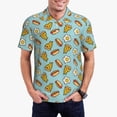 thumbnail image 1 of Fotbe Hot Dog Pizza Camiseta Polo de Golf para Hombre con Estampado – Camisa Deportiva Transpirable con Cuello Abotonado-Medium, 1 of 6