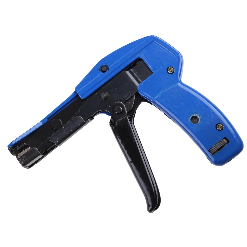 Professional Zip Tie Automatic Tensioner Cutter Pilers with Steel Handle Nylon Ties Cable Management Fastening Clamping Cutting Tool for 2.4mm-4.8mm Wire