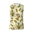 thumbnail image 6 of Lsque Monkeys and Pinealpples Print Men's Cotton Blend Sleeveless Muscle Shirts (S-3XL)- Moisture Wicking, Odor Protection, UPF 30+,X-Large, 6 of 8
