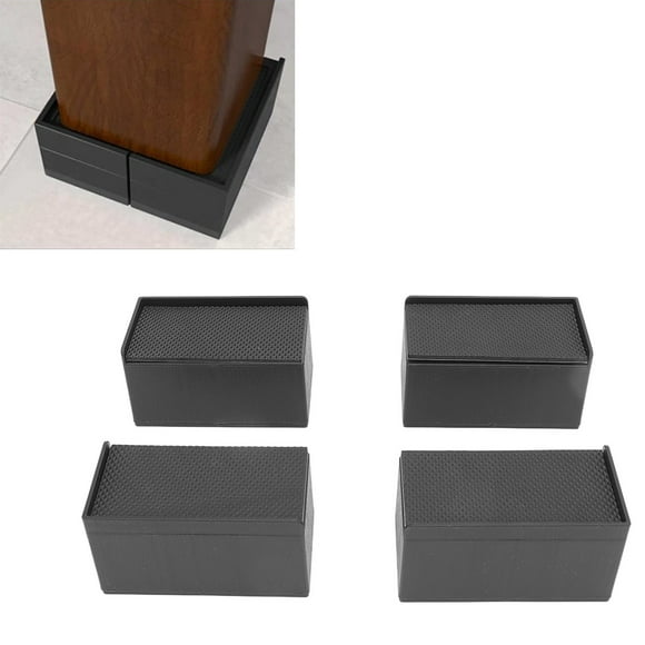L Shape Furniture Risers, Provide More Space Stackable Increasing Height Rectangular Furniture Risers for Bed for Table