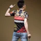 thumbnail image 5 of Camiseta de algodón de camuflaje para hombre, camisetas de fiesta para hombre, ropa de calle Katoen Muscles, ropa rockera vintage XL, top ajustado con alfabeto S, 5 of 5