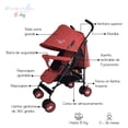 thumbnail image 3 of Carriola Plegable con Cubre-pies Aquila Rojo Hasta 15 Kg, 3 of 5
