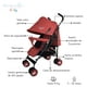 thumbnail image 3 of Carriola Plegable con Cubre-pies Aquila Rojo Hasta 15 Kg, 3 of 5