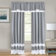 thumbnail image 3 of Collections Etc Darcy Two-Tone Rod Pocket Window Curtain Panel, Grey, 52"X84", 3 of 3