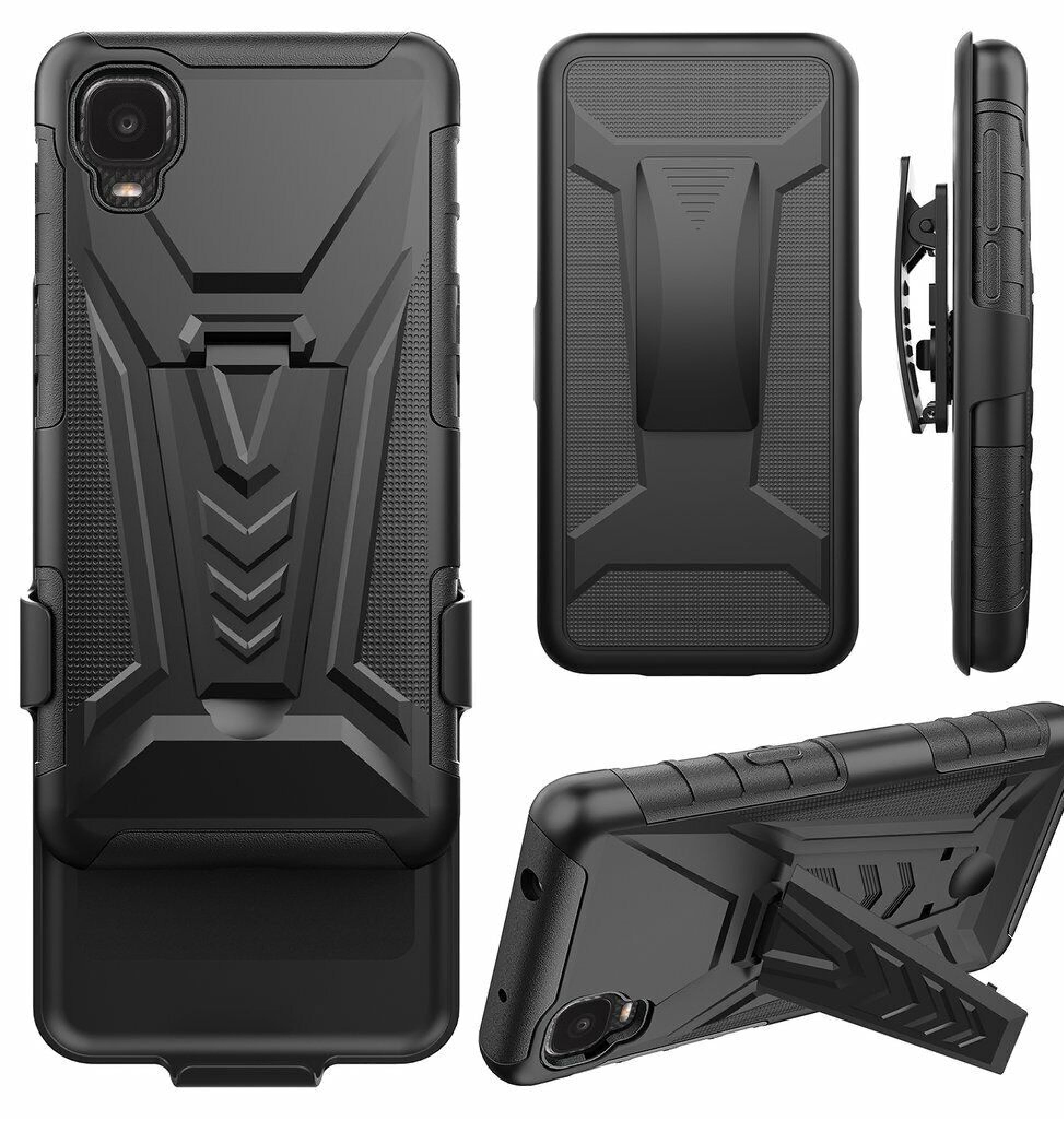 For Alcatel TCL A3 A509DL / TCL A30 Holster Hybrid Cover Phone Case