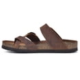 thumbnail image 2 of Mountain Sole Women's Birk Style Slip On Leather Sandals, Adj Buckle (Brown, 11), 2 of 3