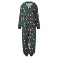 thumbnail image 4 of Conjunto cálido de Navidad para padres e hijos, mono estampado para el hogar, pijama con capucha, mono para papás Fridja  nalpqowj26568, 4 of 9