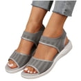 thumbnail image 4 of OKBOP Footbed Platform Sandals for Women Open Toe Wedge Sandals Casual 2026 Slip-On Shoes, 4 of 4