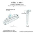 thumbnail image 6 of Rosec Jewels Crown Band Ring with Ethiopian Opal and Diamond for Women - AAA Quality, 10K White Gold, US 6.50, 6 of 10