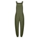 thumbnail image 3 of ICHUANYI Clearance Fashion Women Casual Cold Shoulder Jumpsuit Solid Button Suspender Jumpsuits Wide Pocket Leg Pant(Green, XXL) ICHUANYI WER2023080808222, 3 of 6