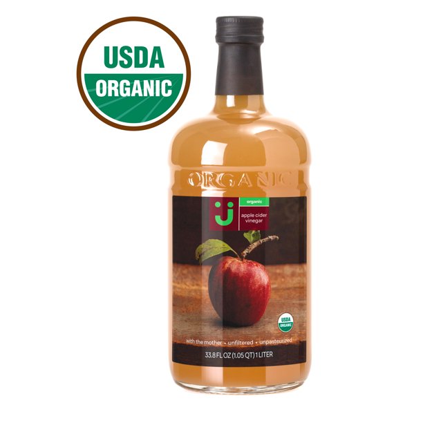 Uniquely J Organic Apple Cider Vinegar, With the Mother, 33.8 Fl OZ