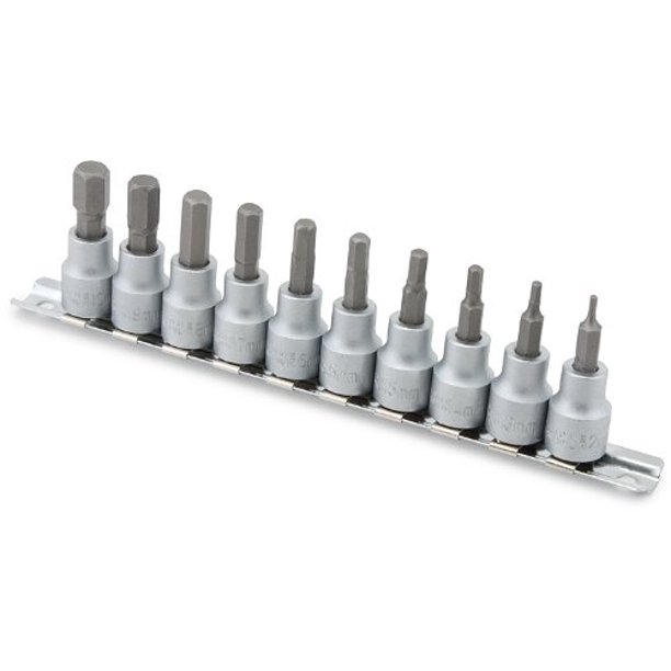 Titan 16134 10 Piece 3/8" Drive Metric Hex Bit Socket Set