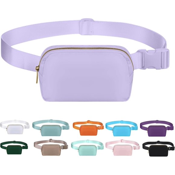 czcpp-Crossbody Bag for Women with Adjustable StrapBelt Bag for Woman Fanny Pack Lulu Dupes, Waterproof Cross Body Bag for Workout Hiking Running Travel(Purple)