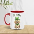thumbnail image 2 of Happy St. Patrick’s Day Havanese with Green Hat Shamrocks Rainbow 11oz Accent Two-tone Mug Havanese Dog Lover Gifts Idea Coffee Tea Cup - 03007, 2 of 5