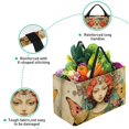 thumbnail image 3 of Bohemia Reusable Foldable Laundry Basket Large Capacity Oxford Cloth Grocery Bags Collapsible Bucket Shopping Bag, 3 of 7