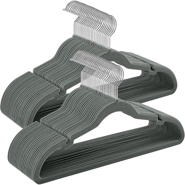 Velvet Hangers Clothes Hangers with Shoulder Notches Pants Bar Ink UCRFB