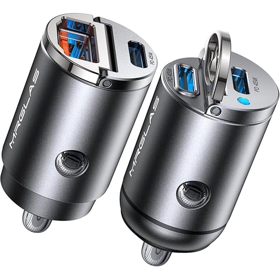 Quyaojz 2-Pack 90W USB C Car Charger, Super Mini Metal USB C Car Charger Fast Charging Adapter [PD QC]&[Dual PD],Cigarette Lighter Compatible with iPhone 17 16 15 iPad Air Samsung S25 Ultra
