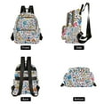 thumbnail image 4 of FORMRS Mini Backpack Purse for Women Travel Daypack Casual Shoulder Bag, Doodle Pattern, 4 of 7