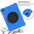 thumbnail image 5 of Dteck Kids Case for iPad 9th 8th 7th Generation 10.2 inch,Shockproof EVA Case 360° Rotating Stand Hand Grip Kids Friendly Cover with Shoulder Strap for iPad 10.2" 2021/2020/2019,Blue, 5 of 8