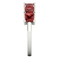 thumbnail image 4 of 2.03 ct Brilliant Princess Cut Natural Garnet 18K White Gold Eternity Band SZ 5.75, 4 of 6