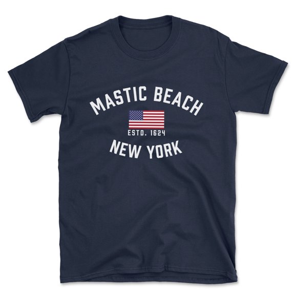Mastic Beach New York Patriot Men's Cotton T-Shirt