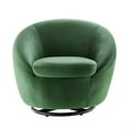 thumbnail image 5 of Modway Buttercup Performance Velvet Swivel Chair in Black Emerald, 5 of 7