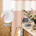 thumbnail image 3 of No Hook Shower Curtain, Pink Brown Cute Cat Shower Curtains for Bathroom with See Through Top Window, Cartoon Funny Heater Cats Waterproof & Washable Bath Curtain Extra Long 72"x96", 3 of 9