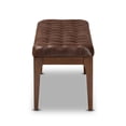 thumbnail image 3 of Baxton Studio Walsh Banc de Salle à Manger en Bois Fini Brun Foncé et Brun, 3 of 8