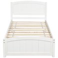 thumbnail image 3 of Topcobe Solid Wood Platform Beds with Headboard, Footboard and Wood Slat Support, White, 3 of 8