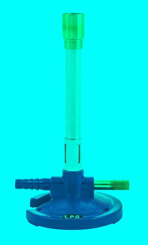 Eisco Labs Premium Bunsen Burner with Flame Stabilizer and Gas Adjustment