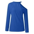 thumbnail image 4 of Ketyyh-chn99 Womens Long Sleeve T Shirts 2023 Casual Shirts Tunic Tops Navy,L, 4 of 5