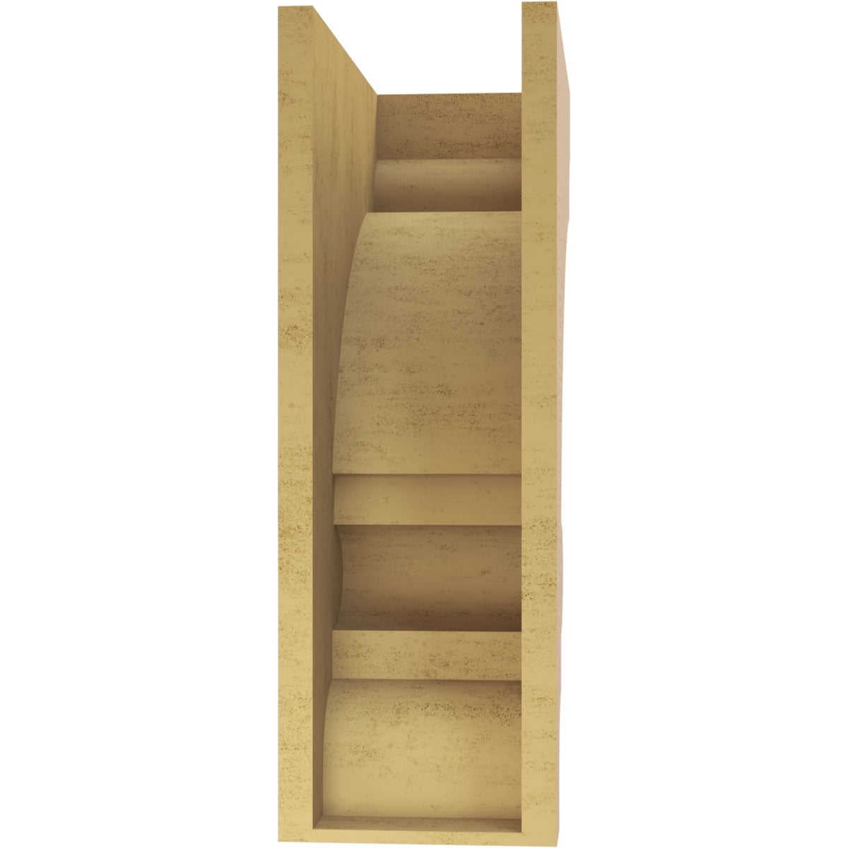 8"W x 16"D x 24"H Classic Diane Rough Cedar Woodgrain TimberThane Corbel, Primed Tan
