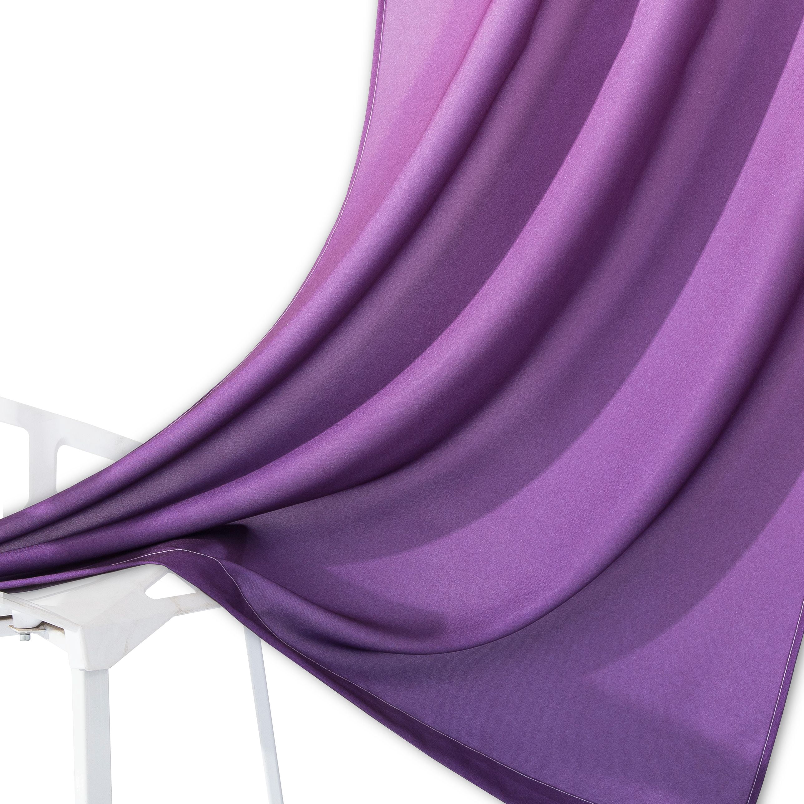 Dainty Home Purple Ombre Rod Pocket Room Darkening Kitchen Curtains, 54” x 84” (4 Panels)