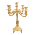thumbnail image 2 of Candelabro europeo Candelabro Candelabro Adornos Metal Mesa de lujo Centro de mesa para boda Tealight Sala de estar Pilar Velas Decoración 25cmx30.5cm Baoblaze Candelabro, 2 of 8