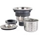 thumbnail image 1 of 3-1/2 Inch Sink Drain Assembly Kit, Removable Deep Sink Strainer Basket with Sink Stopper/Sealing Lid for Home, Kitchen, Stainless Steel, 1 of 5