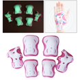 thumbnail image 3 of 6 Pcs Équipement de Protection pour Enfants Patinage Cyclisme Genou Coude Poignet Rose, 3 of 8