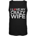 thumbnail image 1 of I Love My Crazy Wife Black Mens Tank Top, 1 of 1