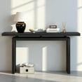 thumbnail image 2 of GZXS 59" Modern Console Table with Clever Floating Top Design, Minimalist Entryway Table for Hallway, Living Room, Foyer - Black, 2 of 8