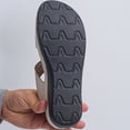 thumbnail image 6 of absuyy Womens Platform Slide Sandals with Adjustable Buckle Strap, Comfort Footbed Casual Open-Toe Sandals, Beige,Size 6.5, 6 of 7