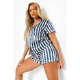 thumbnail image 5 of Womens Satin Short Pajamas Set - Sleepwear Button Down Two-piece Pj Sets Flannel Loungewear, 5 of 6