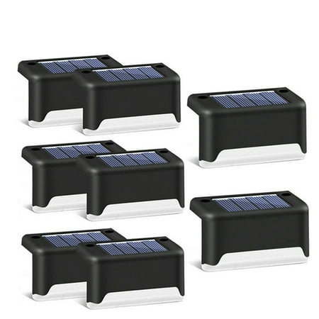 

Growment 8Pcs LED Solar Light Outdoor Waterproof Wall Light Garden Landscape Step Stairs Deck Light Balcony Fence Solar Light
