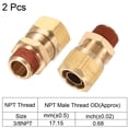 thumbnail image 3 of Conector de tubo de compresión Uxcell acoplador recto 5/8" x 3/8NPT, 3 of 5
