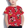 thumbnail image 1 of Camisetas para niños, camisetas bonitas de Mickey Mouse para bebés, ropa de calle de manga corta para niños de 3 a 12 años, camisetas Harajuku para niños y niñas Disney100 heqiyong CONDUJO, 1 of 2