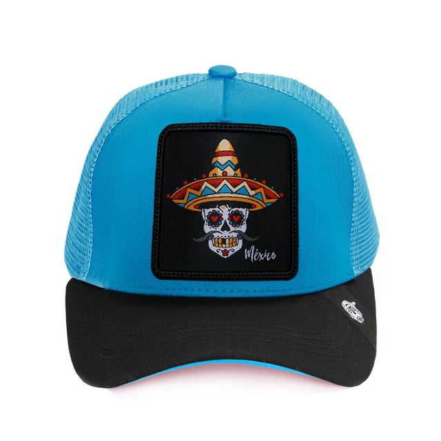Gorra curva con malla Pook Calaca Confeti