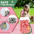 thumbnail image 4 of GASTROPOD Dog Dresses for Small Dogs Girl,Polyester Small Dog Costume,Easy Wear with Plaid Dog Dresses,Red,L, 4 of 7