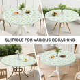 thumbnail image 7 of Light Blue Daisy Flower Pattern Round Fitted Tablecloth with Elastic Edge,Dining Table Cover Waterproof,Outdoor Round Tablecloth for Camping,Dining,Indoor and Outdoor, 7 of 7