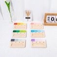 thumbnail image 4 of Juguetes de juego de mesa portátiles 24 colores Tablero de identificación de colores Seguro de madera para niños Likrtyny libre de BPA, 4 of 9