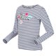 thumbnail image 4 of Regatta - Camiseta Clarabee de Rayas de Manga Larga para Niños/Niñas (Marino), 4 of 6